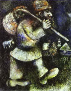 Le juif errant. Marc Chagall. 1925. Musée d'art moderne de Genève.