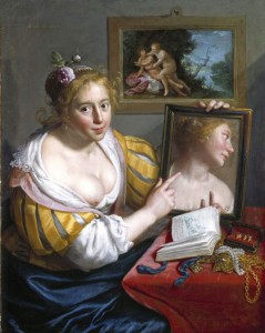 Moreelse Paulus. 1627.Fille au miroir. Musée Fritzwilliam. Cambridge