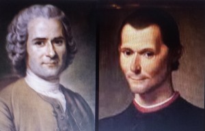 Jean-Jacques Rousseau et Nicolas Machiavel 