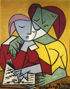 Deux filles lisant Picasso. 1934