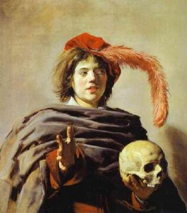 Jeune homme tenant un crâne; Vanité. Hall Franz. 1626. National Galery Londre