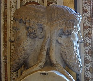 Le dieu Janus (Bifrons: aux deux visages. Musée du Vatican. Rome